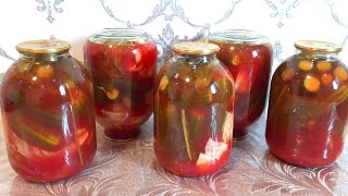 Pomidor Sokida Bodring Tuzlash 🥫🥒 Хрустящие Огурцы в Помидорном Соке ✅ Pickled Cucumbers in Tomato..