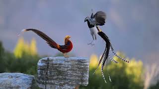 Golden Pheasant vs Lady Amherst’s Pheasant 🐦✨ | Nature’s Beauty Showdown