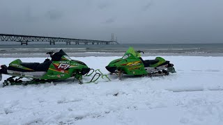 First Snowmobile Ride In Gaylord Michigan