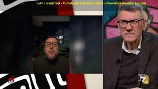 DI MARTEDI' (LA7) PUNTATA DEL 3 DICEMBRE 2024. INTERVISTA A MAURIZIO LANDINI