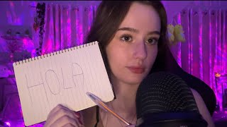 ASMR ENSEÑÁNDOTE PORTUGÉS! 👩🏻‍🏫🫶🏻