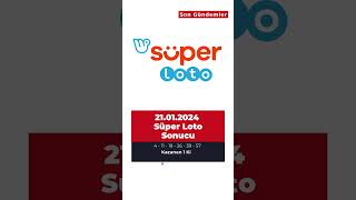 21 Ocak 2024 Süper Loto Sonucu #süperloto  #çekiliş #millipiyango