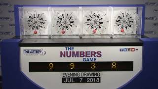 Evening Numbers Game Drawing: Saturday, July 7, 2018