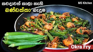 බණ්ඩක්කා සුපිරිම රසකට | Bandakka Recipe | Okra Recipe | @mskitchen3708