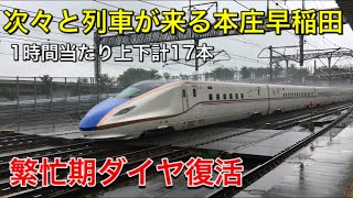 上越新幹線 大宮ー高崎間は過密ダイヤなのか