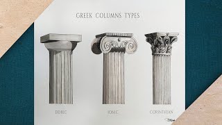 How I made this illustration | the 3 orders of GREEK COLUMNS #drawing #artwork #ancienthistory