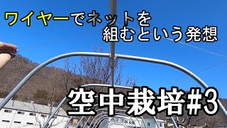 【常設】空中栽培設備作成！#3 針金でネットを組んで完成！ 針金絡み過ぎて辛かった、、、