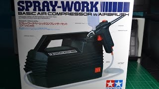 Spray-work Basic air compressor w/airbrush to explain and review (khmer version)