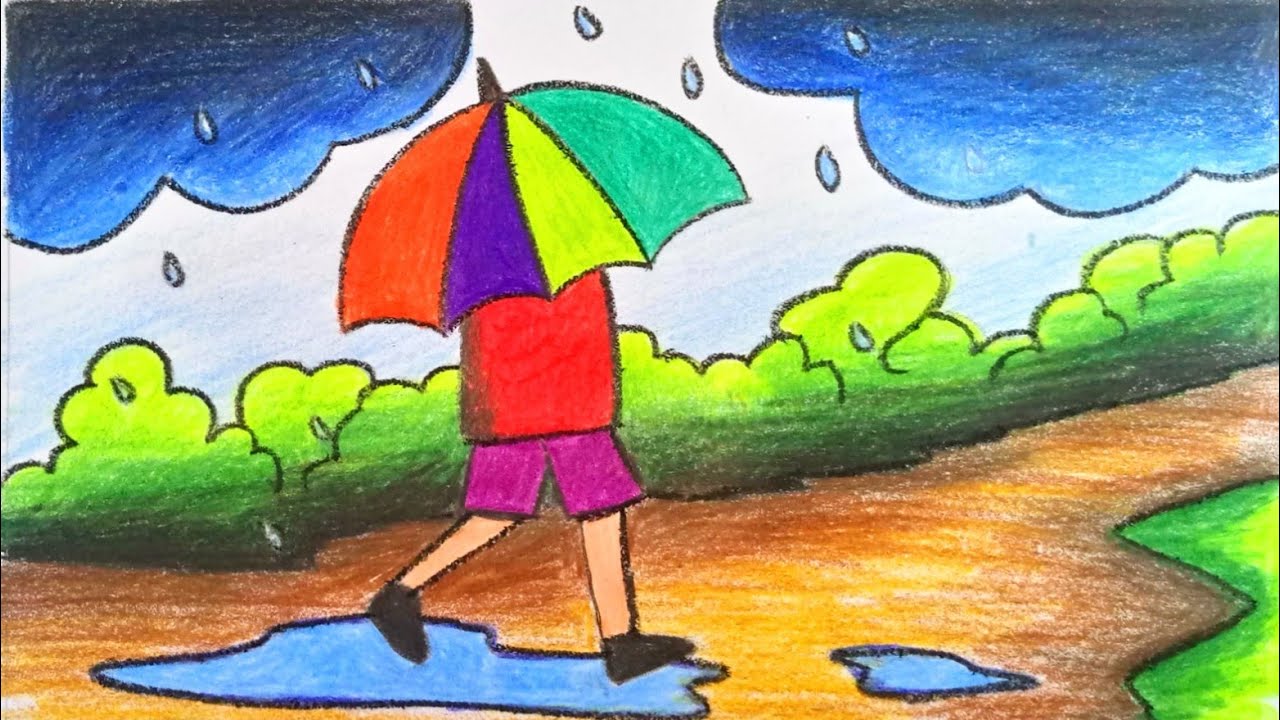 Scenery Drawing Rainy Season Drawing For Kids Very Easy Found 1 Free Scenery Drawing Rainy Season Drawing For Kids Very Easy Found 1 Free