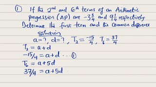 Word Problem in Arithmetic progression Sequence