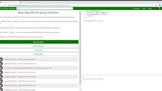 Basic Algorithm Scripting Mutations Learn freeCodeCamp15/16