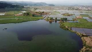 【４Kドローン空撮】山形県赤湯の白竜湖