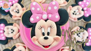 Galleta de Minnie Mouse 🎀 | técnica en relieve | clase detallada