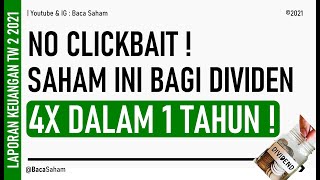 Saham Ini Bagi Dividen 4X dalam 1 Tahun !