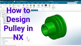 Siemens NX Pulley Multi Groove Design with Revolve Command #cad #cadtutorials #pulley