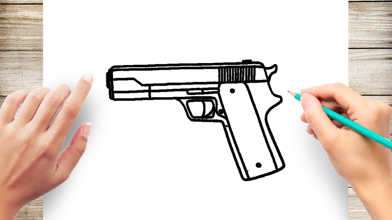 How To Draw A Gun With Pencil - Sonmixture11