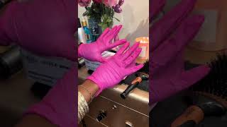 Best gloves for hair salon-FINITEX rose red nitrile gloves #finitex  #nitrilegloves