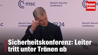 Sicherheitskonferenz: Leiter tritt unter Tränen ab | krone.tv NEWS