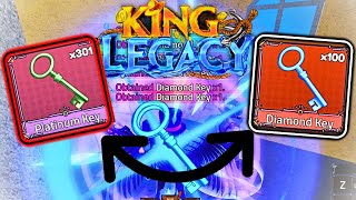 CRAFTING 300 PLATINUM KEYS INTO 100 DIAMOND KEYS IN KING LEGACY