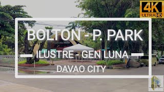 Bolton-Peoples Park- Ilustre- Gen Luna Walking Tour [4kp 60fps] Davao City August 2021