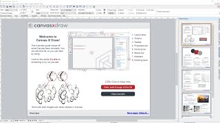 Getting started with Canvas X Draw graphic design software for Windows.