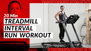 20 Minute Treadmill HIIT  Interval Run | Treadmill Workout