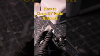 how i clean uv resin off my brush. #uvresin #polymerclay #crafts