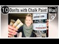 10 Don'ts with Chalk Paint Wax: Clear, Dark, White, Black, & Gilding |Chalk Paint 101 Q&A Episode 13