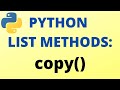 Python copy() List Method - TUTORIAL
