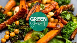 Vegan Kale Recipe Idea - Roasted With Chickpeas, Carrots \u0026 Garlic