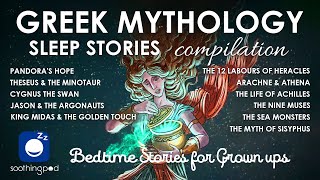 Bedtime Sleep Stories | 💙 7 HRS Greek Mythology Stories Compilation 🔥 | Famous G