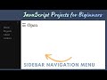 Sidebar navigation menu in js, side navigation menu example, side navbar simple project, basic #menu