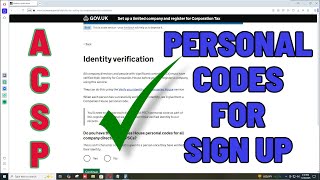 UK LTD Formation: How to Complete Identity Verification & Receive Your Codes | ACSP for Non-Resident