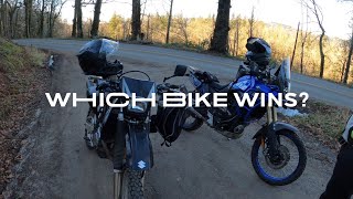 Adventure Bike vs Dual Sport!  DRZ400 vs Tenere 700 - can the DRZ400 outrun a Tenere 700?