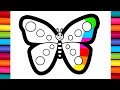 Easy butterfly drawing | Butterfly drawing painting & coloring for kids | easy art for toddlers