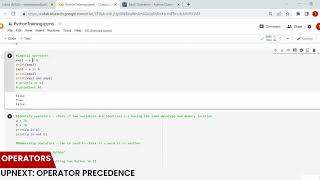 Python operators - Part 1 Arithmetic|Logical|Comparison|Assignment|Identity|Membership
