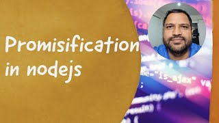 promisification in nodejs - convert callback based function to promise based