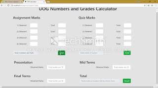 GPA Calculator(HTML , Bootstrap , CSS & JavaScript )