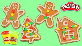 How to Make Cute Play Doh Gingerbread Cookies | Fun & Easy DIY Play Dough Arts and Crafts!