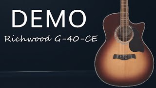 Richwood G-40-CESB Acoustic Guitar DEMO - Muziekhuis Souman