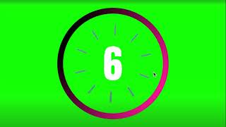 13 seconds countdown timer with number display & with Alarm 🔔 | Greenscreen | copyright free