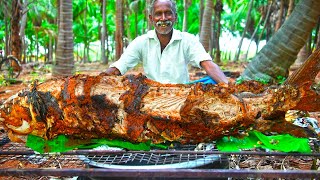 GIANT FISH COOKING INSIDE CLAY | Delicious Mud Fish Recipe | Grandpa Got Huge Fish |Eating Challenge