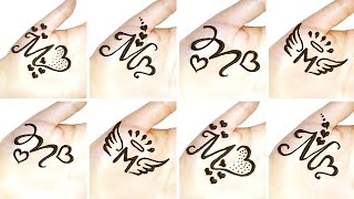Latest "M" letter mehndi design | Beautiful "M" letter mehndi tattoo | "M" tattoo |