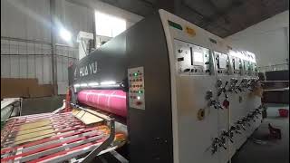 Huayu Automatic High Speed Four Color Flexo Printing Die Cutting Machine#cartonmachine #flexoprinter