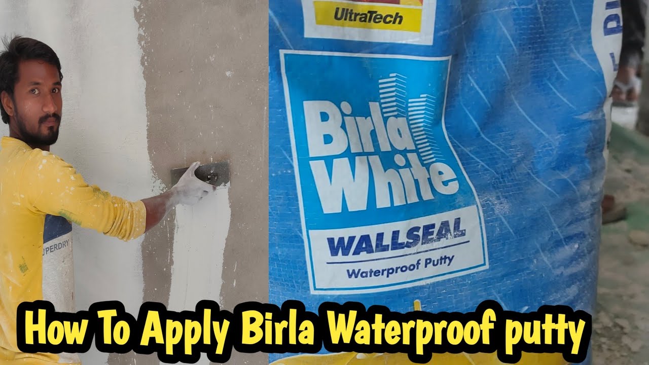 Birla White Wallseal Waterproof Putty। How To Apply। Sumit Pop Design ...