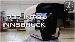 737 into Innsbruck - FULL MOTION Flight Sim (Virtual Fly Trip #2)