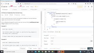 LeetCode 26 Remove Duplicates from Sorted Array | Coding Interview Problem