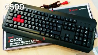 Unboxing A4Tech Bloody Q100 Blazing Gaming KeyBoard