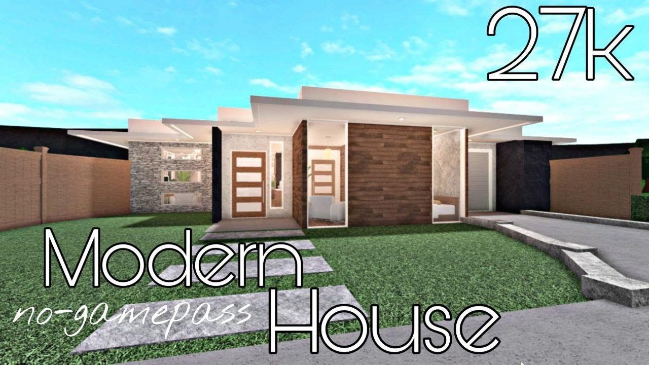 BLOXBURG: 27K MODERN HOUSE | NO-GAMEPASS - YouTube