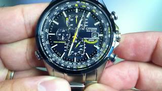 Citizen Blue Angels World Chrono A-T Eco-Drive Atomic Watch AT8020-54L